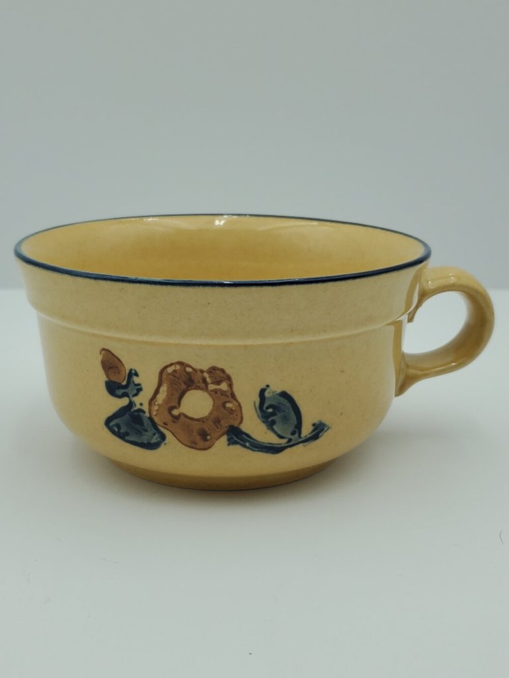 Pfaltzgraff America Soup Mug Folk Art Flower Stencil Chili Chowder Mug